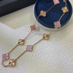 VCA CLOVER 10 MOTIFS LASER PINK MOP NECKLACE