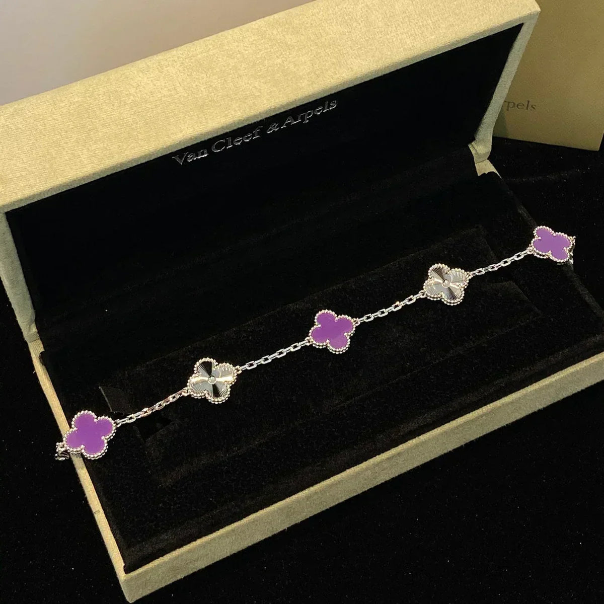 VCA CLOVER 5 MOTIF VIOLET BRACELET COLLECTION
