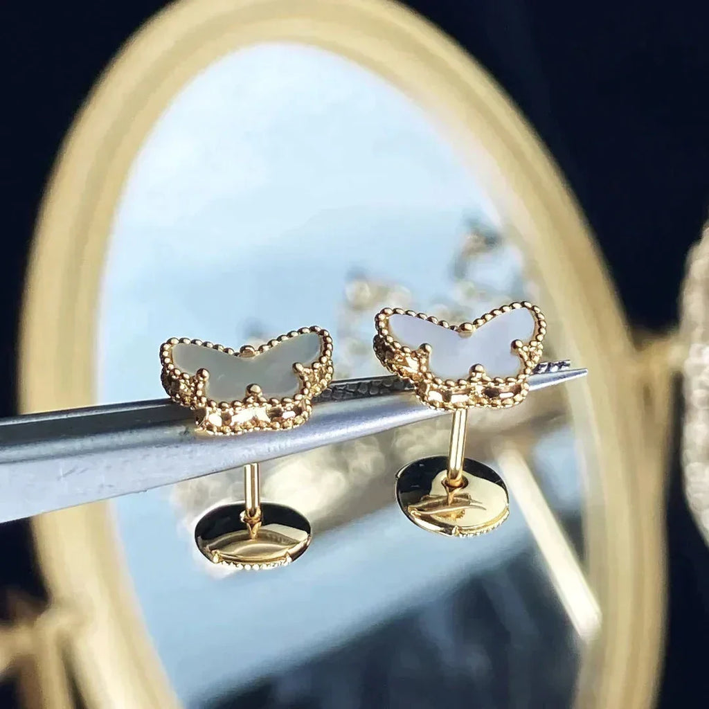 VCA SWEET BUTTERFLY MOP EARSTUDS