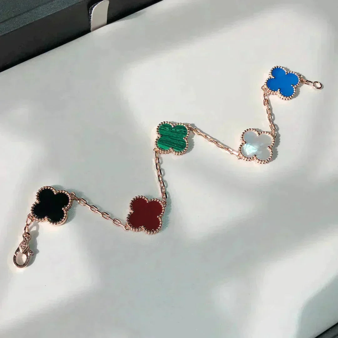 VCA CLOVER 5 MOTIFS MULTICOLOR BRACELET