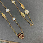 VCA LUCKY SPRING 15 MOTIFS GOLD NECKLACE