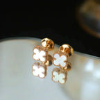 VCA CLOVER MINI 9.5MM WHITE MOP EARRINGS
