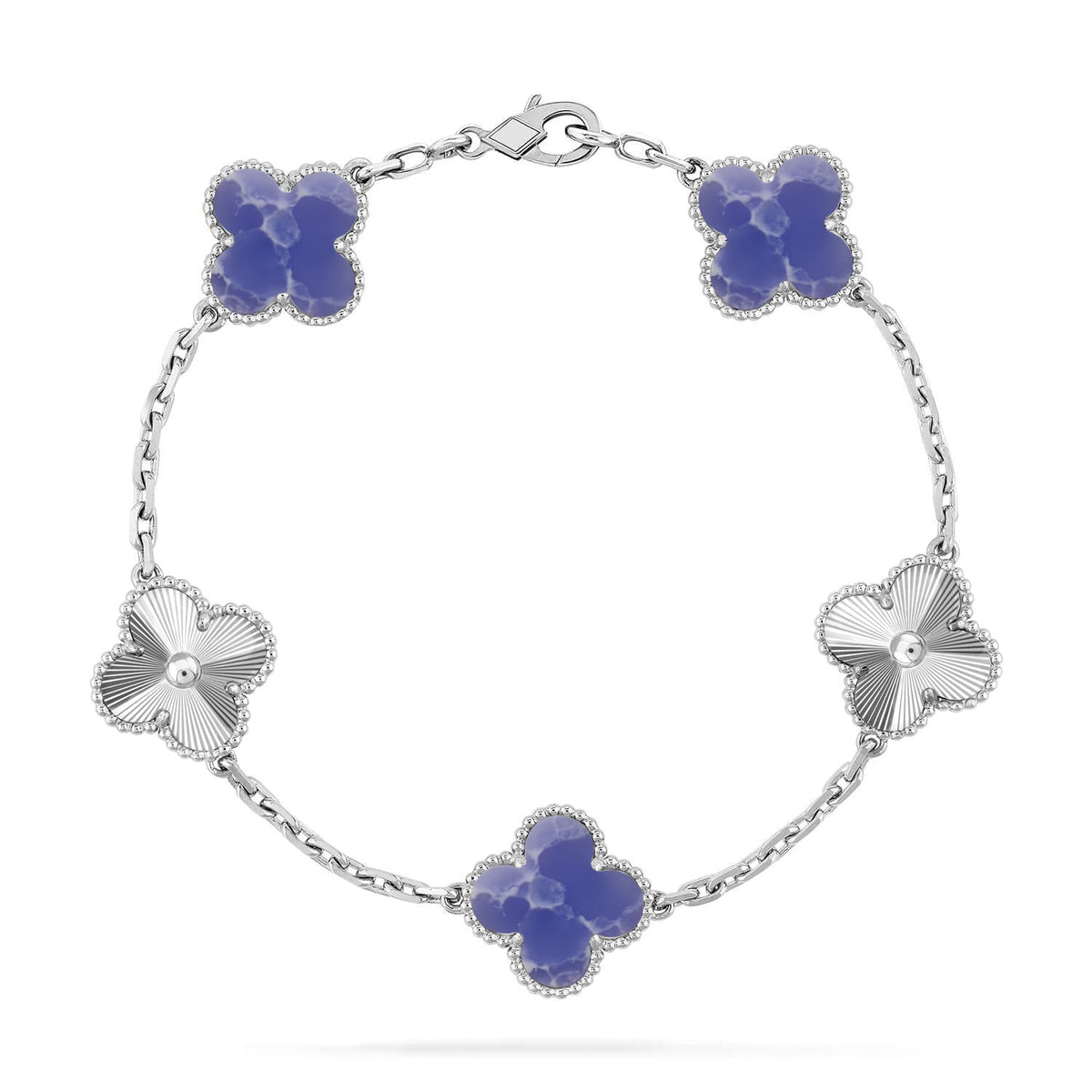 VCA CLOVER 5 MOTIF BLUE VEINS BRACELET COLLECTION
