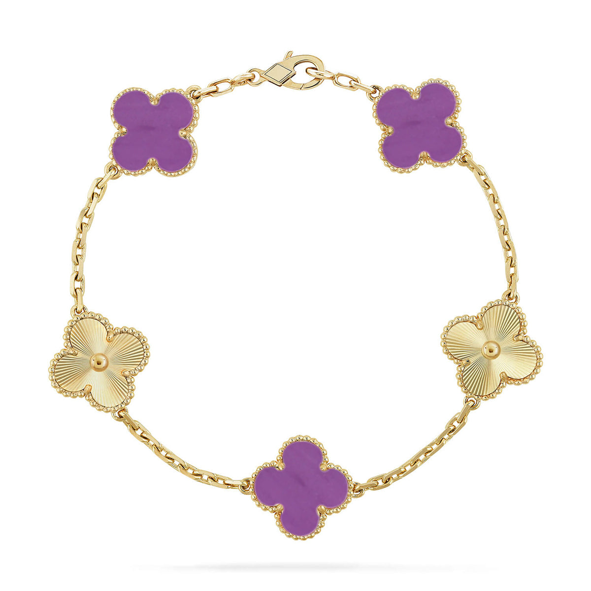 VCA CLOVER 5 MOTIF VIOLET BRACELET COLLECTION