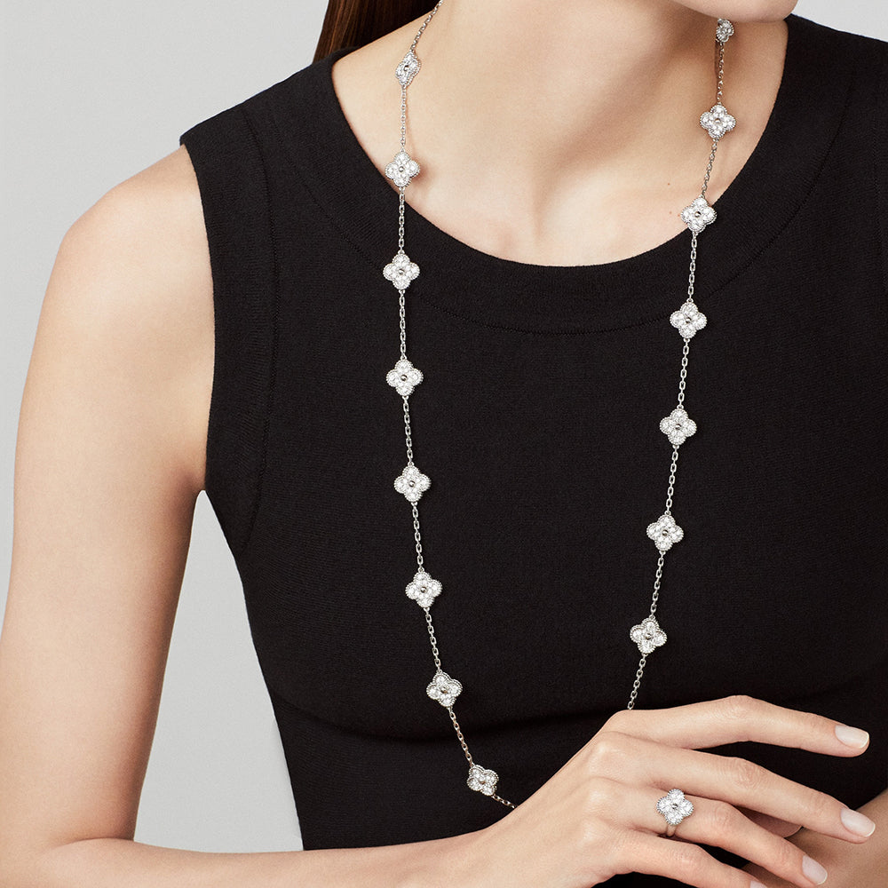 VCA CLOVER 20 MOTIFS LASER SILVER