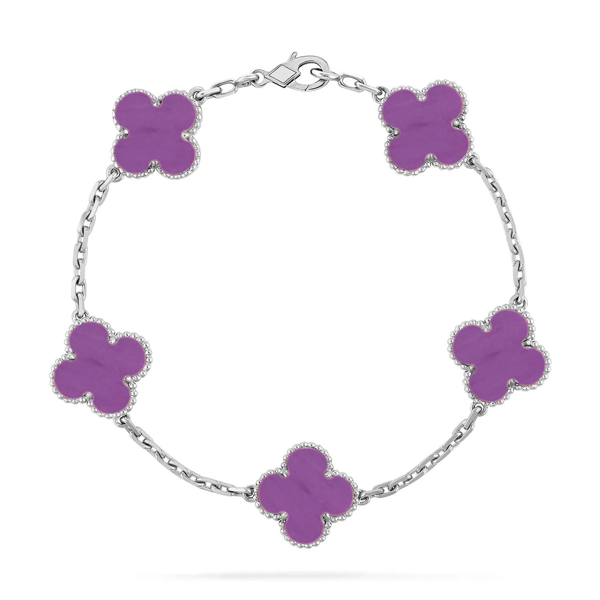 VCA CLOVER 5 MOTIF VIOLET BRACELET COLLECTION