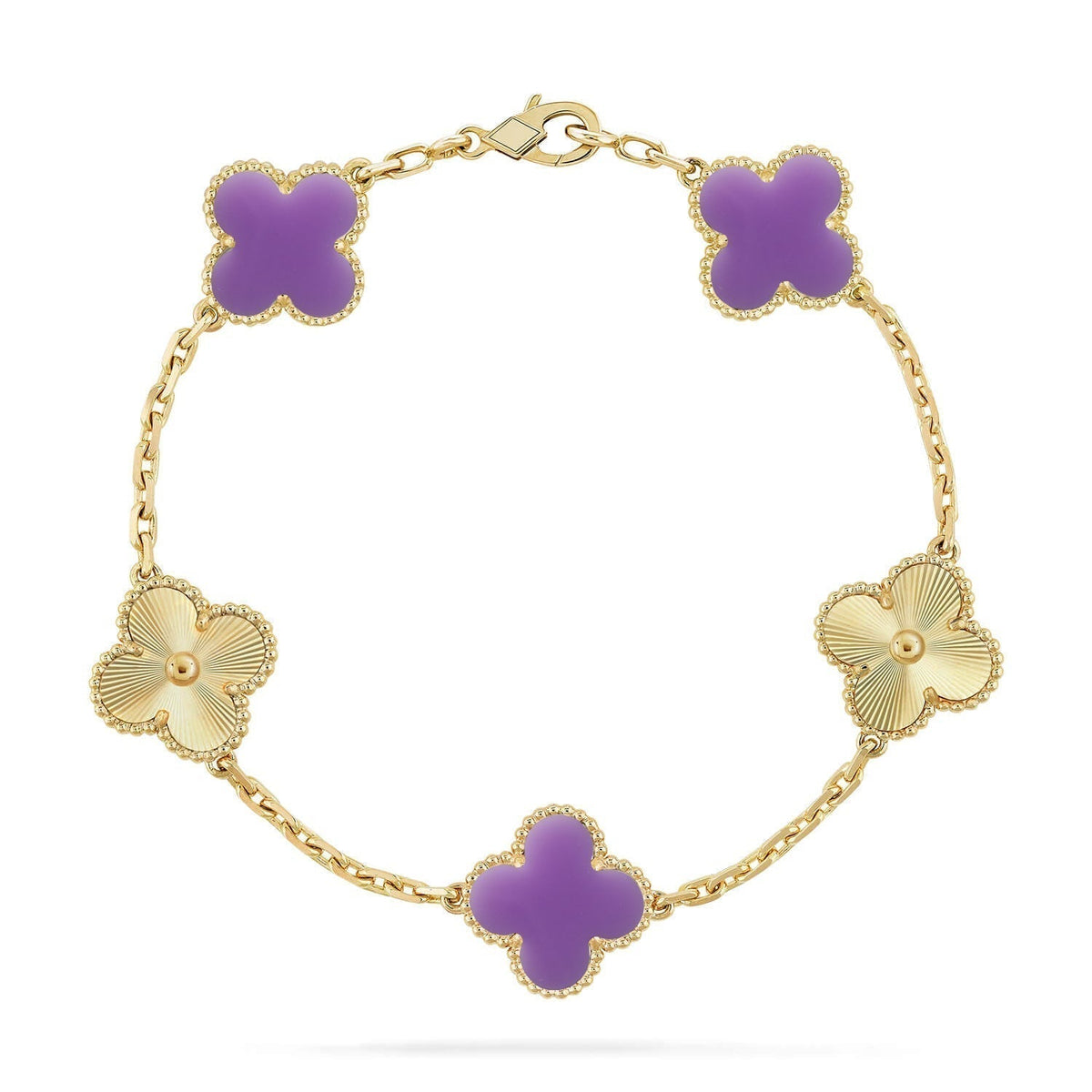 VCA CLOVER 5 MOTIF LIGHT PURPLE BRACELET COLLECTION