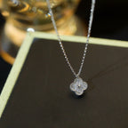 VCA CLOVER MINI 9.5MM PENDANT DIAMOND NECKLACE