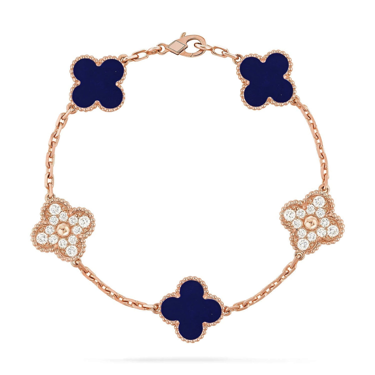 VCA CLOVER 5 MOTIF LAPIS LAZULI BRACELET COLLECTION