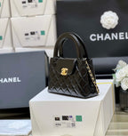 chanel-kelly-mini-shopping-bag-mini-23k-shiny-aged-calfskin-black-13x19x7cm Handle