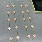 VCA CLOVER 10 MOTIFS PINK MOP NECKLACE