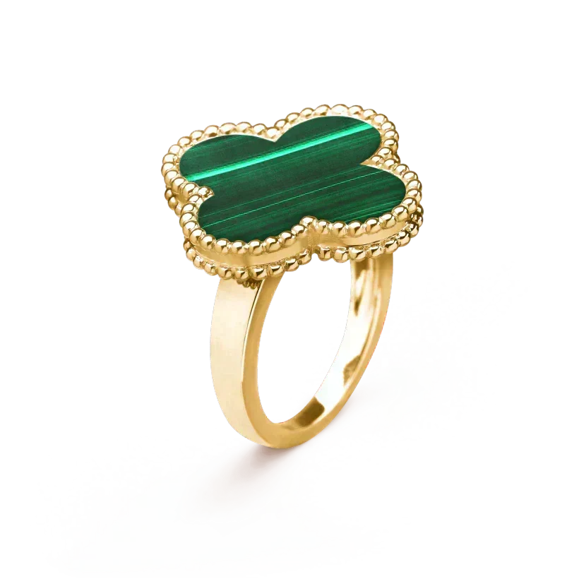 VCA CLOVER MALACHITE RING